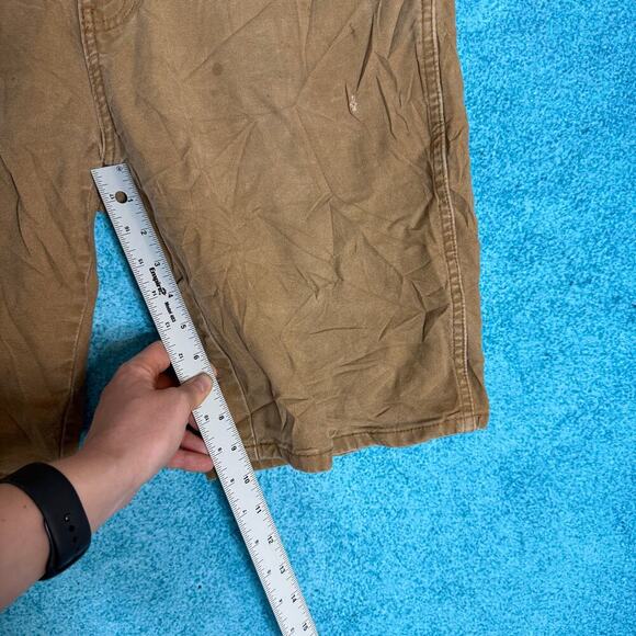 Vintage Dickies Carpenter Jorts Mens 34 Tan Y2K Utility Work Shorts 34x10 - Picture 9 of 16